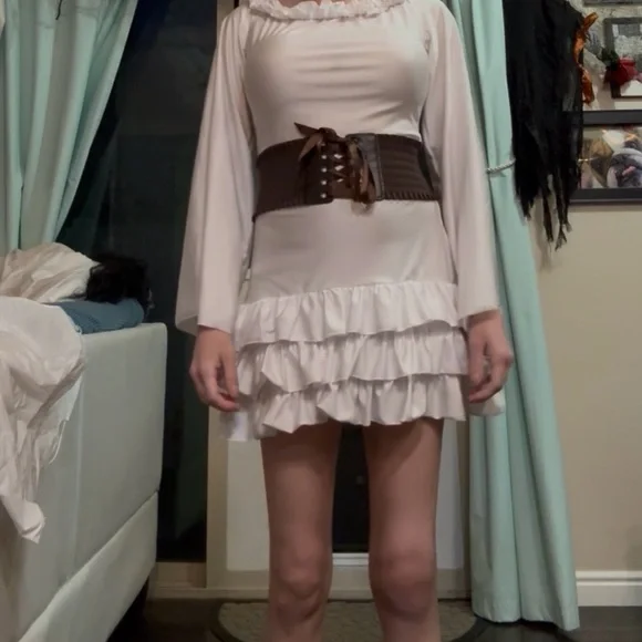 White Ruffle Dress - Picture 3 of 4